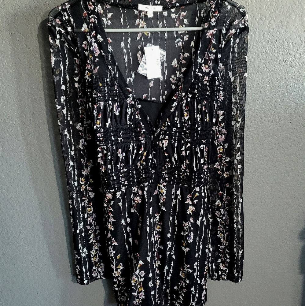 Maurices Black flowered Blouse